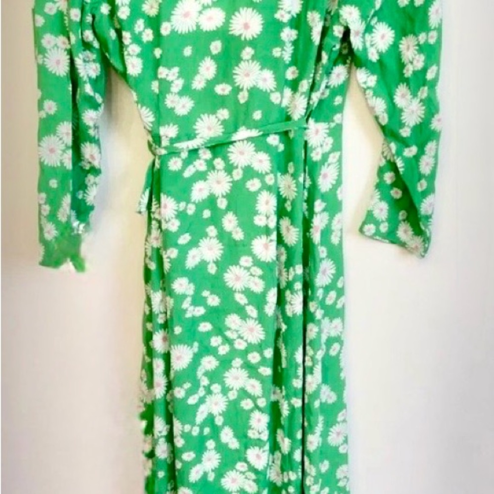 RIXO FOR TARGET DAISY 3/4 SLEEVE RUFFLE WRAP DRESS-S - Picture 6 of 8